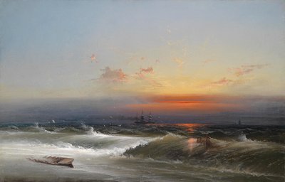 Crépuscule sur un paysage côtier - James Hamilton